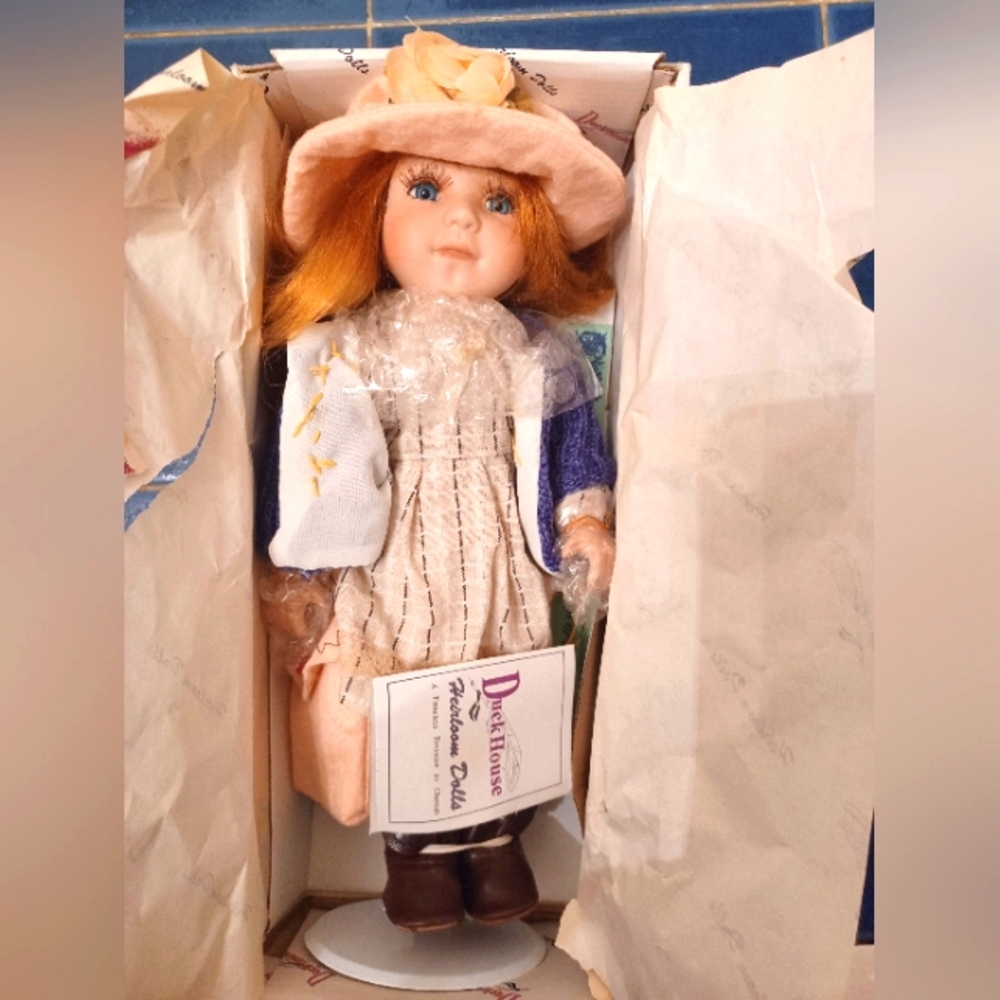 Duck House Heirloom porcelain Doll.
